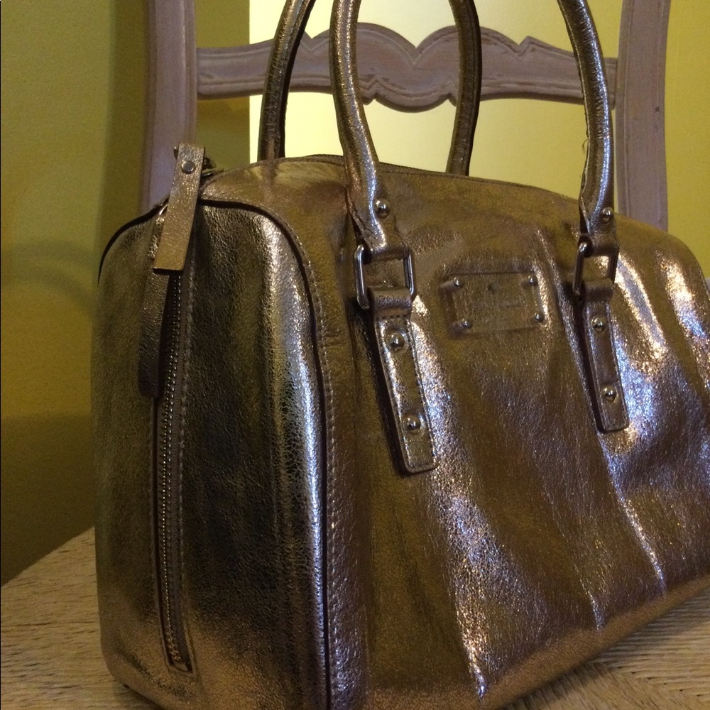 Statement Kate Spade Gold Barrel Bag!